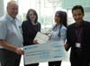 Pictured from
left to right Dr Tom Gallacher (Head of Postgraduate Medical Education),
Sarah Barwick (Account Manager, Virtual College), prize winner Dr. Jessica
Patel (FY1 Acute IM Critical care) and Dr Shyam Madathil, (Clinical Tutor)