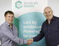Richard Bevan, CEO of Emerald Group and Chairman of Emerald Works and Peter Casebow, CEO of Emerald Works 
